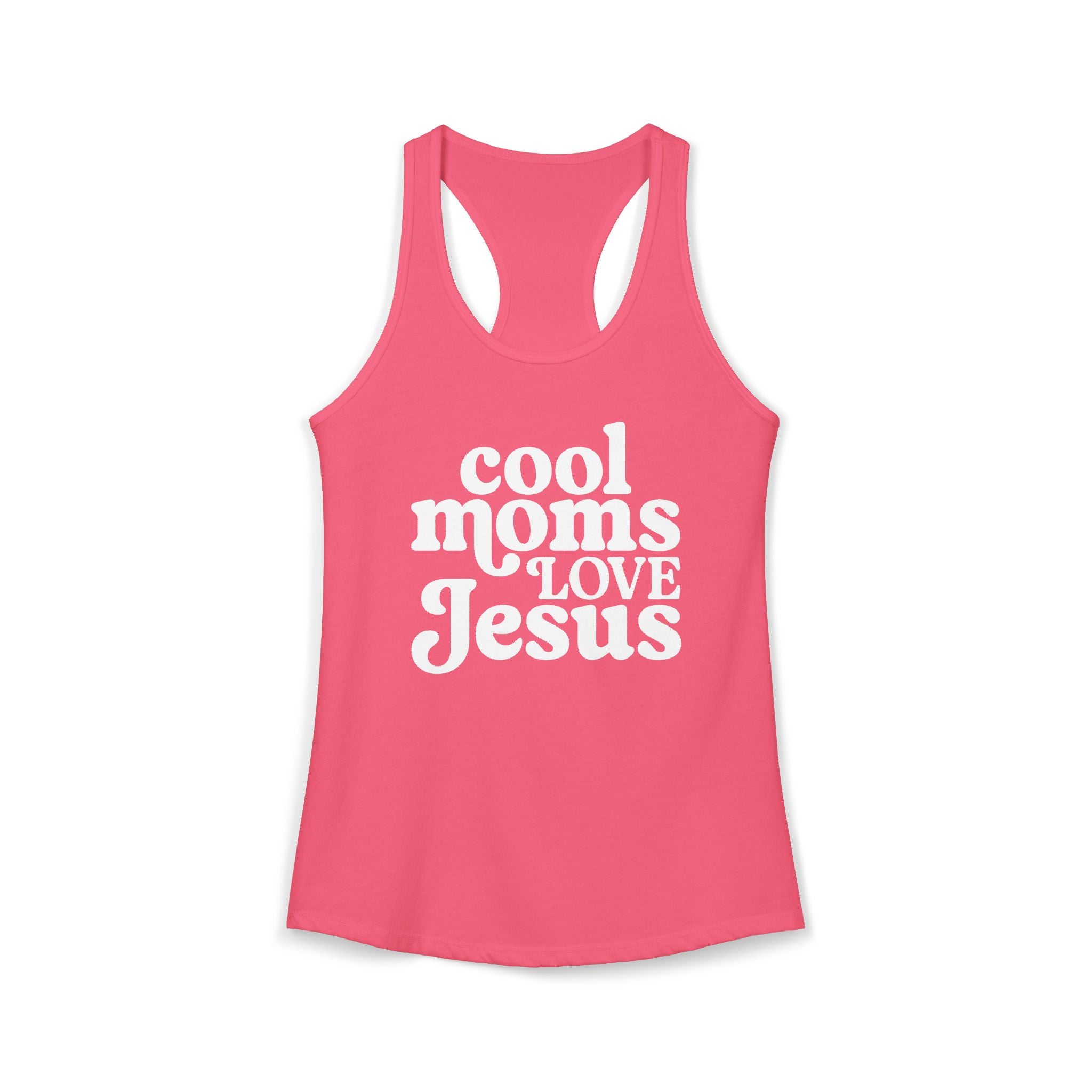 Cool Moms Love Jesus Racerback Tee