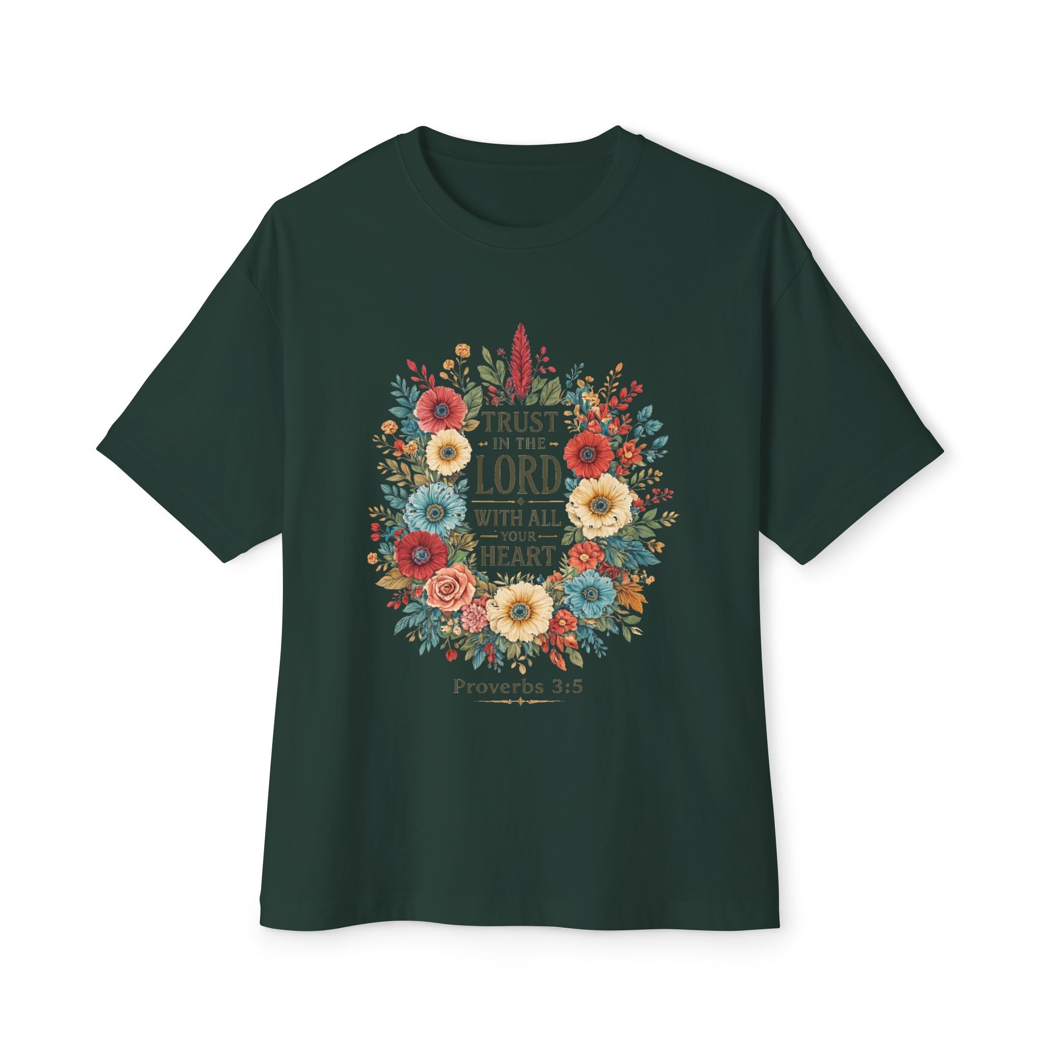 "Trust in the Lord with All Your Heart" Faith Floral Tee