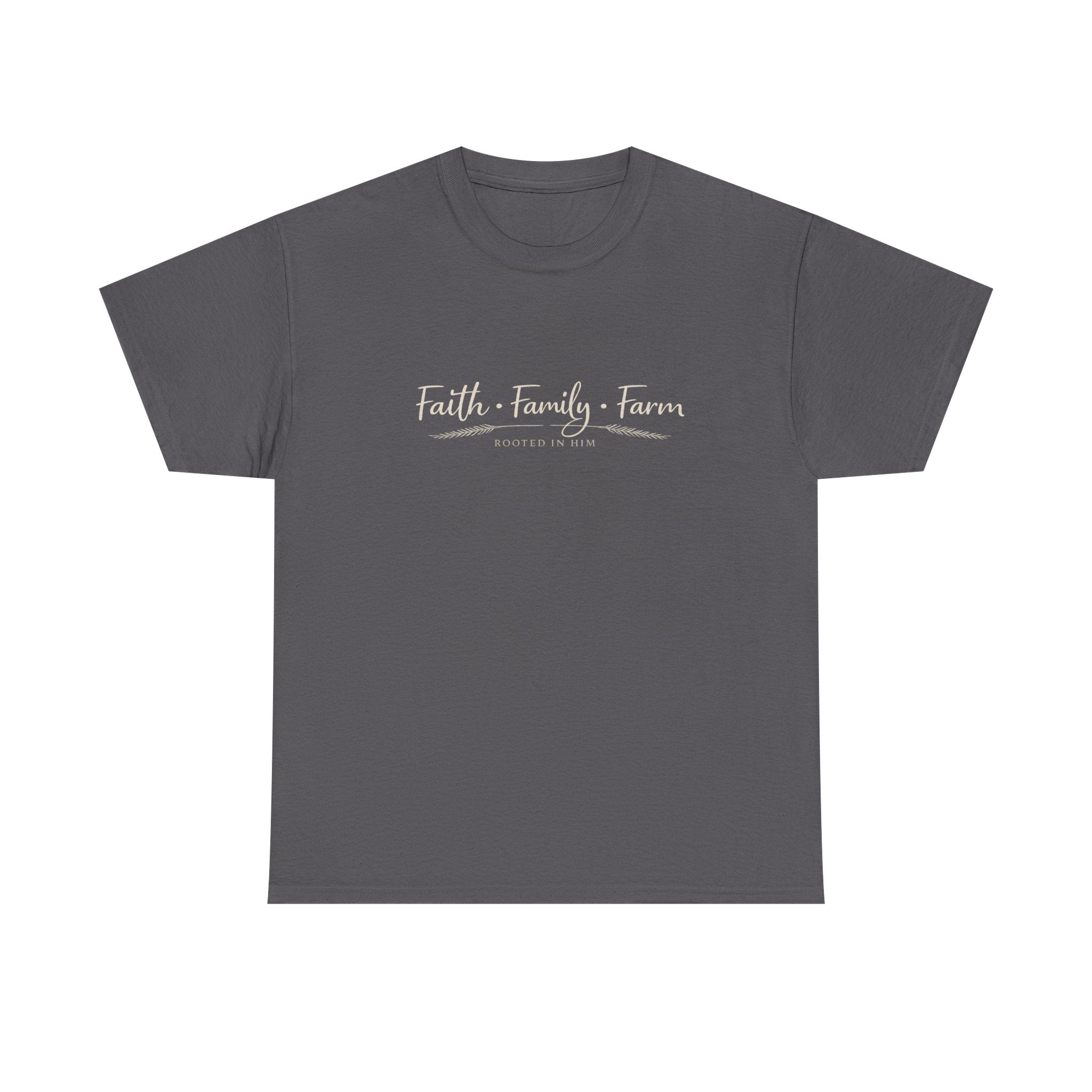 Faith Family Farm Shirt | Christian Country Tee | Rooted in Faith T-Shirt | Farm Life Apparel | Faith Based Gift for Women