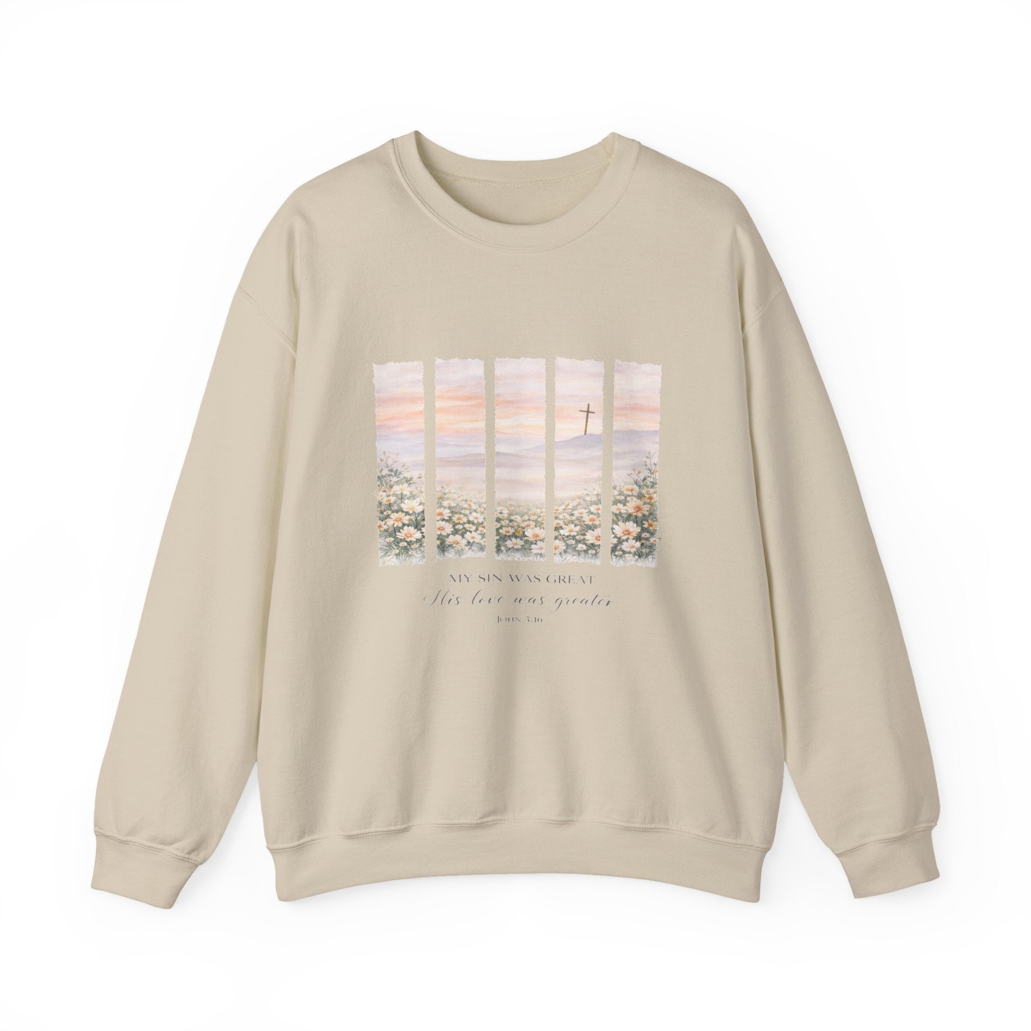 Christian Floral Crewneck Sweatshirt John 3:16