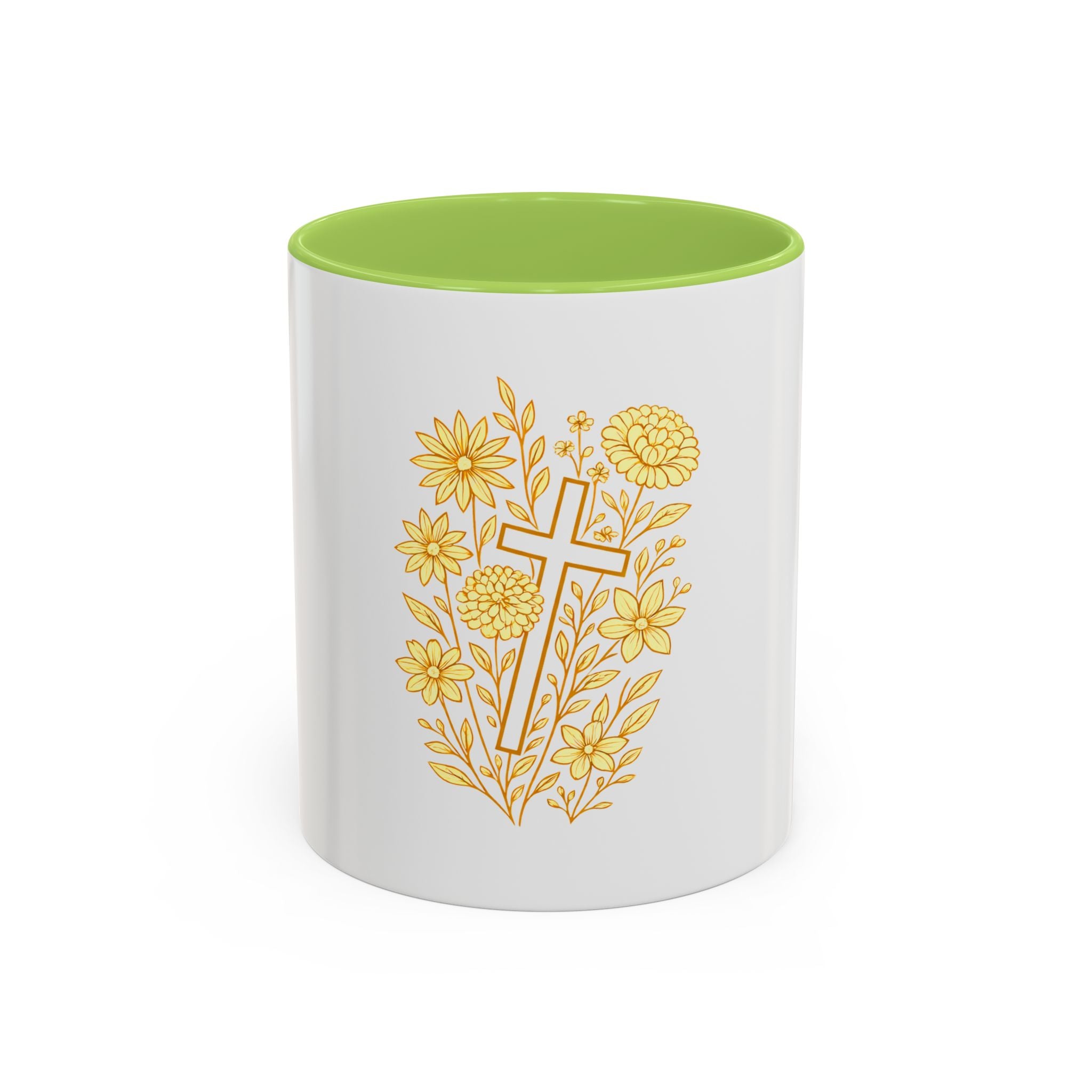 Floral Cross Christian Mug