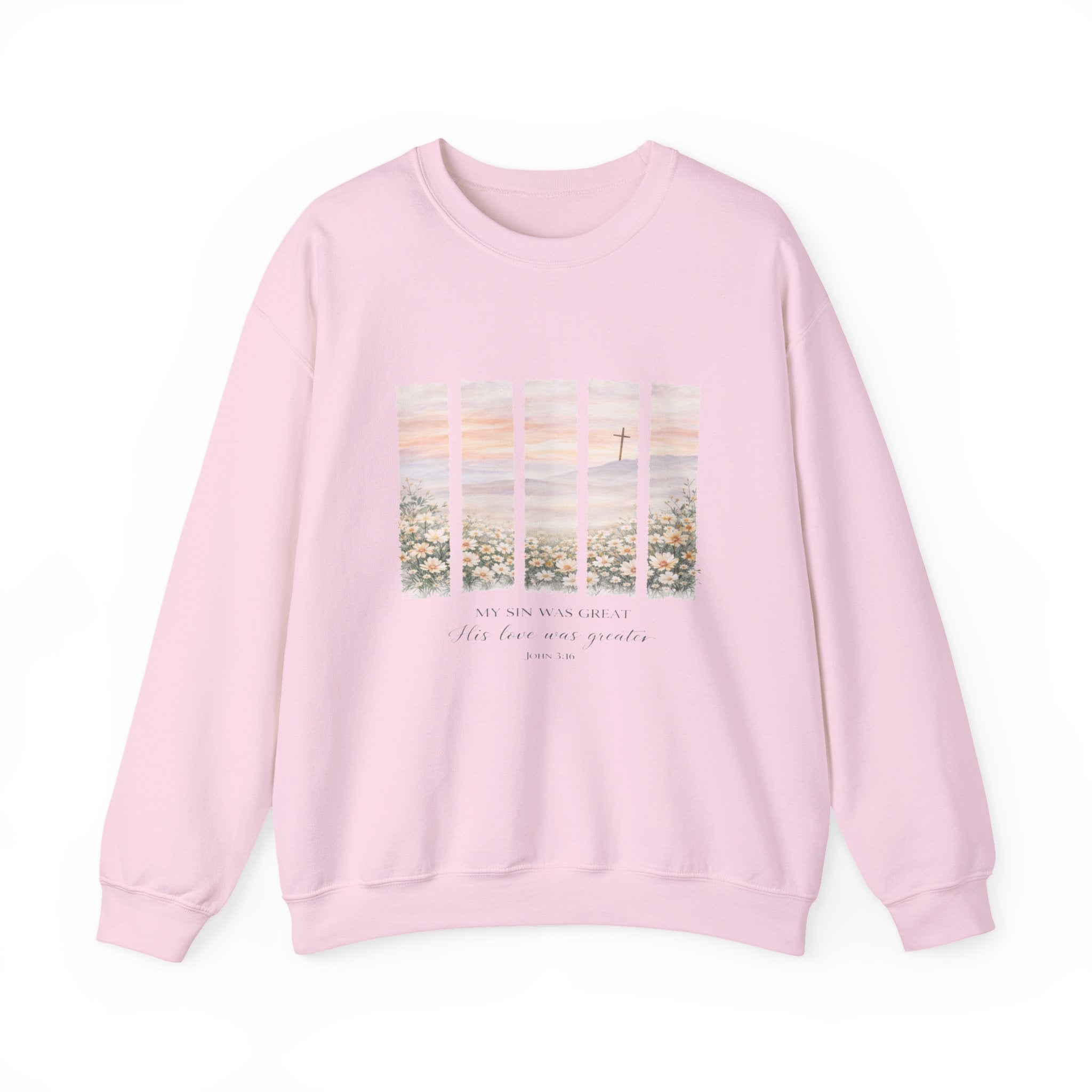 Christian Floral Crewneck Sweatshirt John 3:16