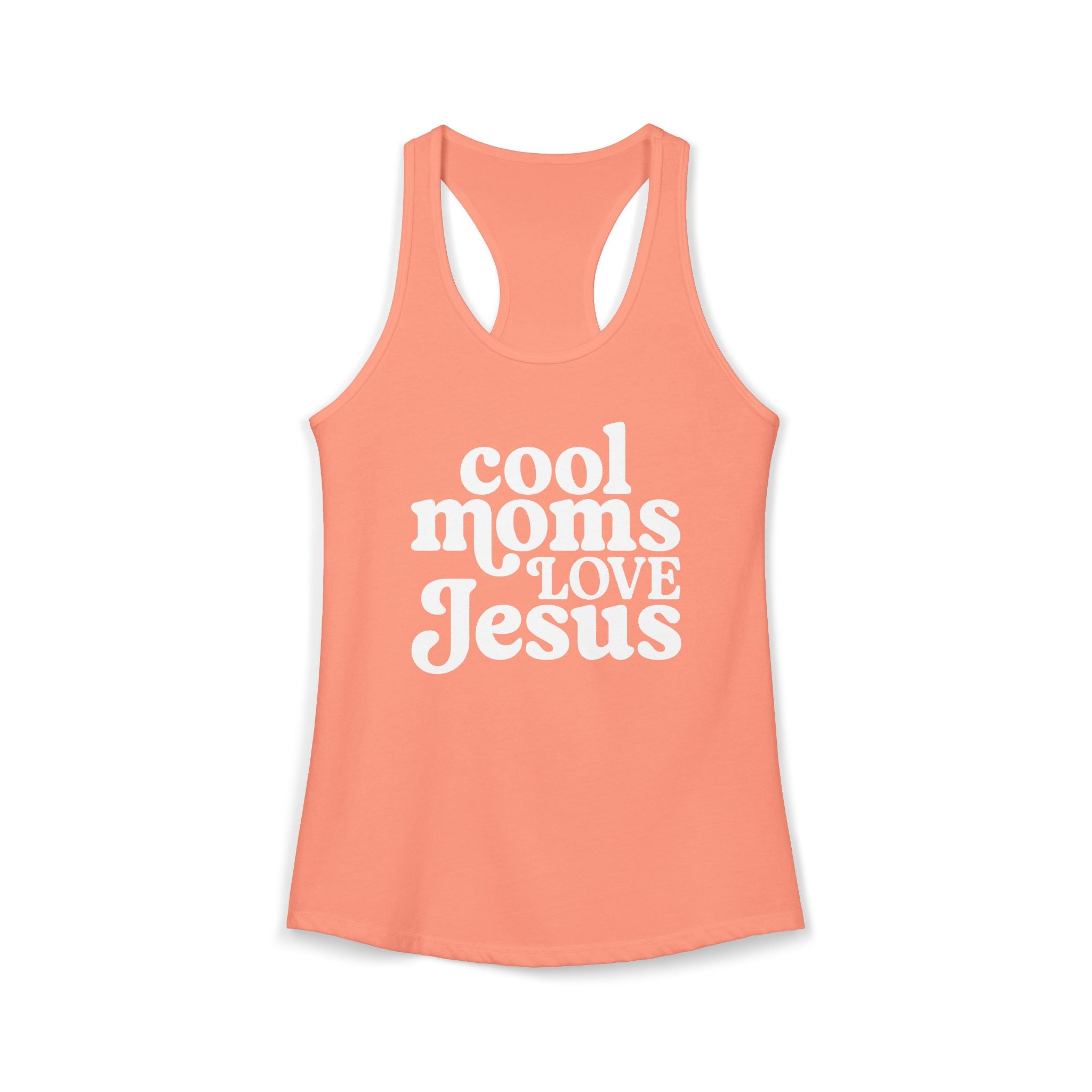 Cool Moms Love Jesus Racerback Tee