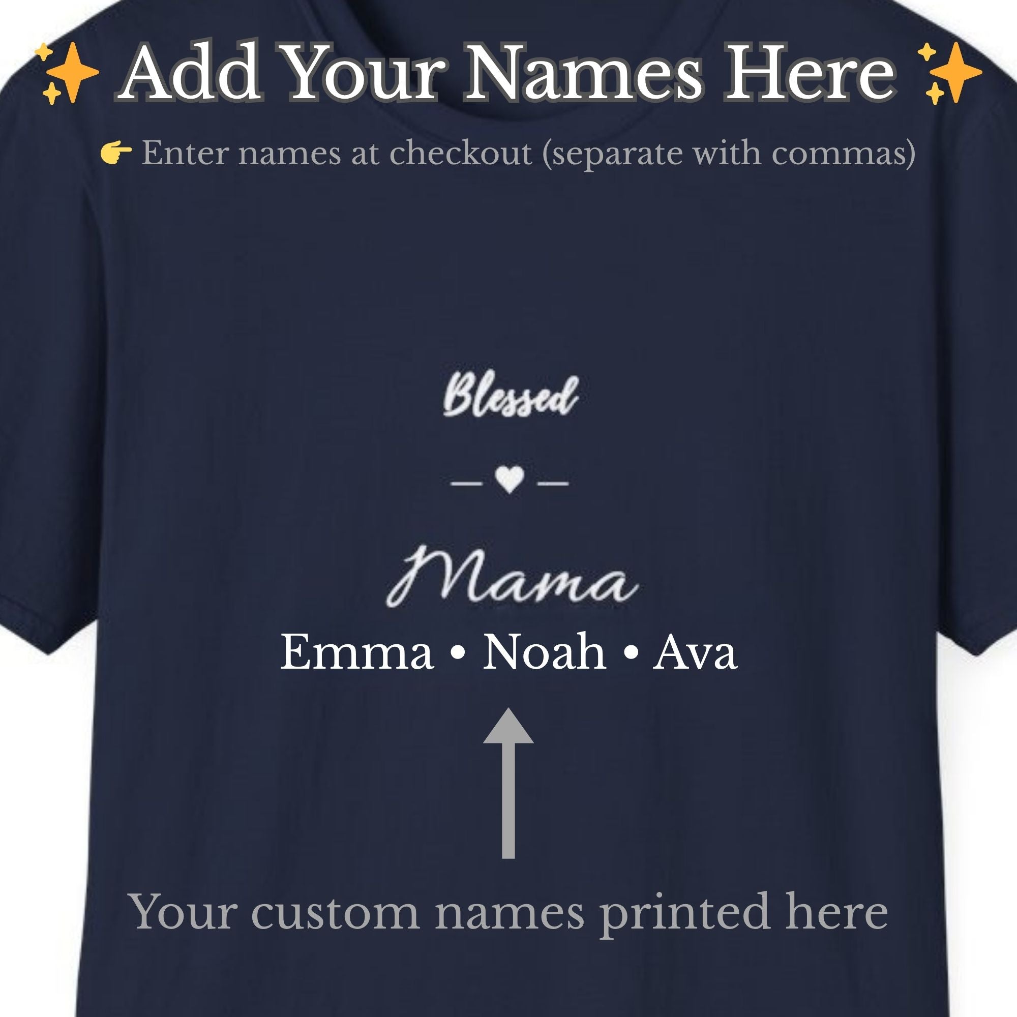Personalized Blessed Mama Shirt