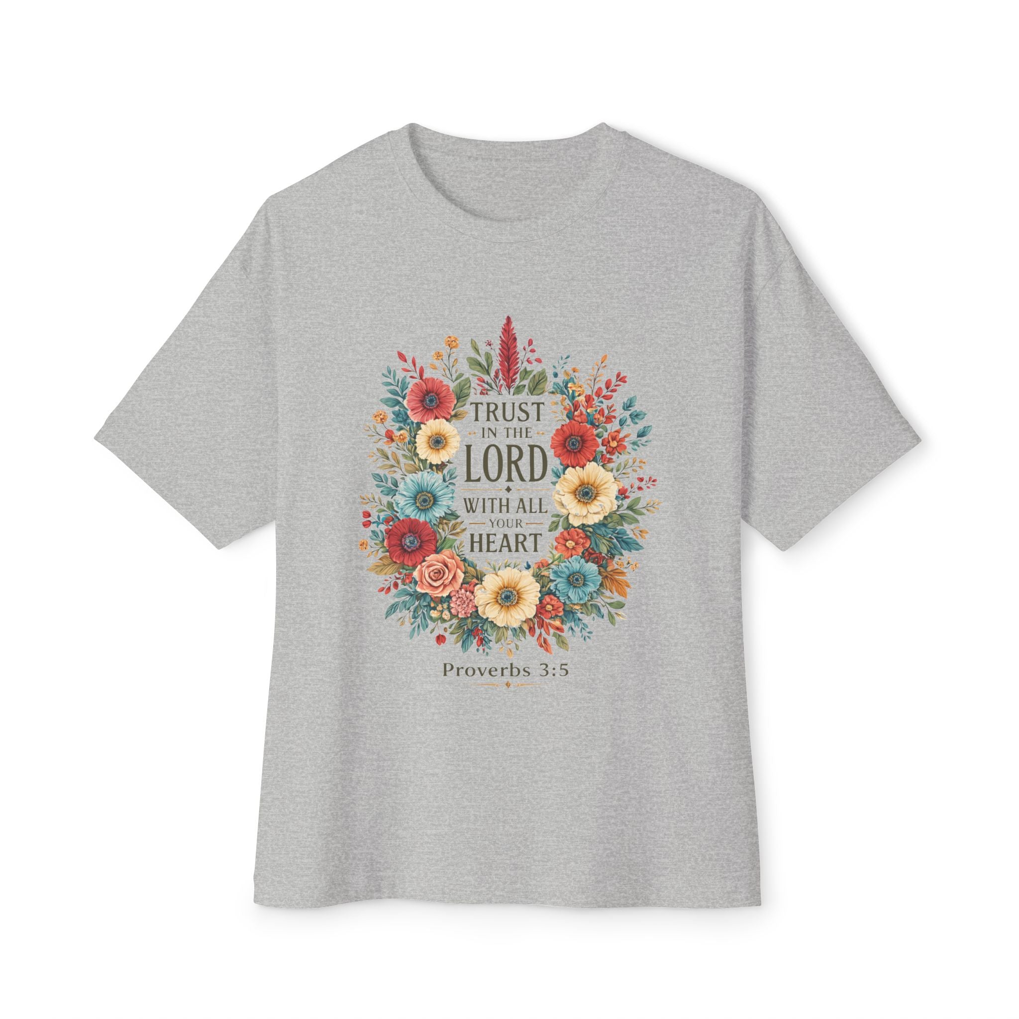 "Trust in the Lord with All Your Heart" Faith Floral Tee