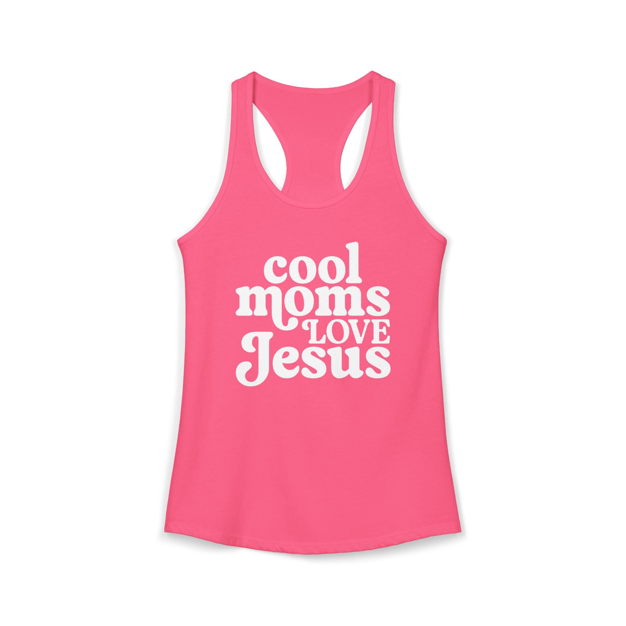Cool Moms Love Jesus Racerback Tee