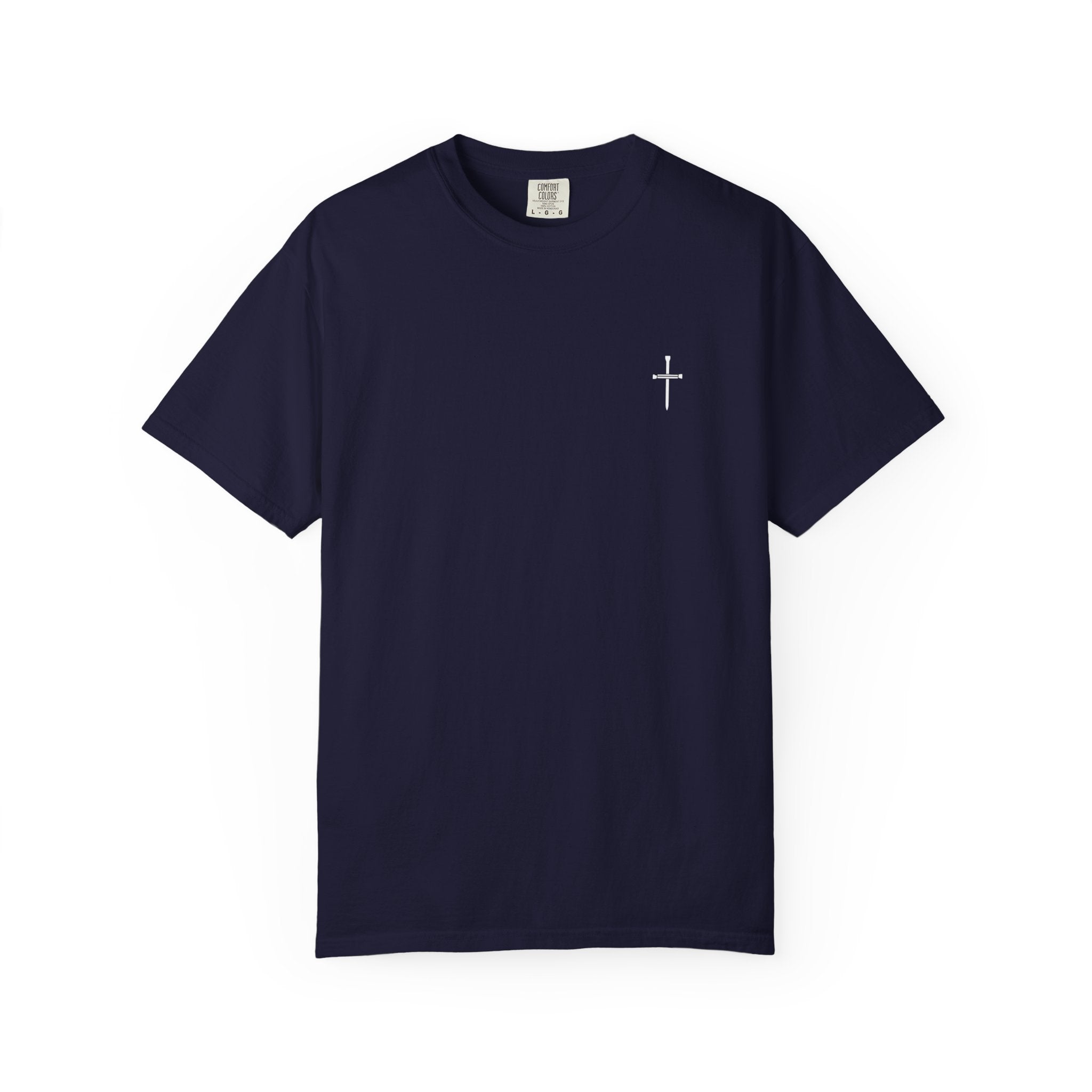 Christian Father’s Day Shirt – Not By My Strength But His | Faith-Based Dad Tee | Cross Shirt for Men | Bible Verse Gift for Him