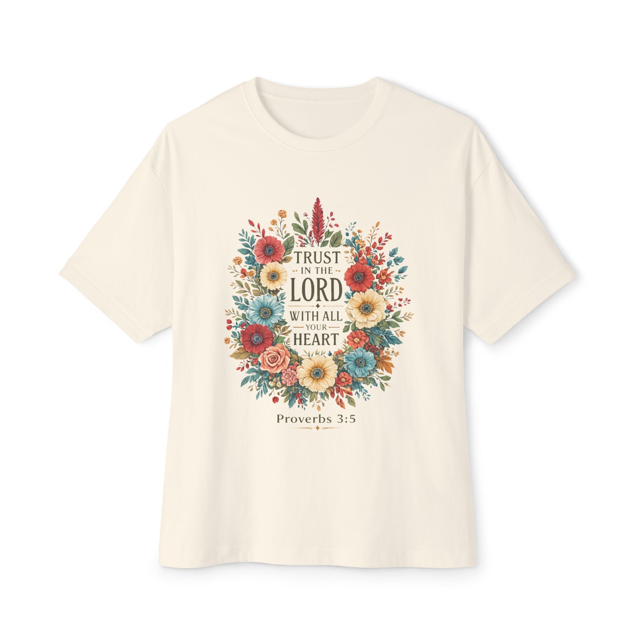 "Trust in the Lord with All Your Heart" Faith Floral Tee