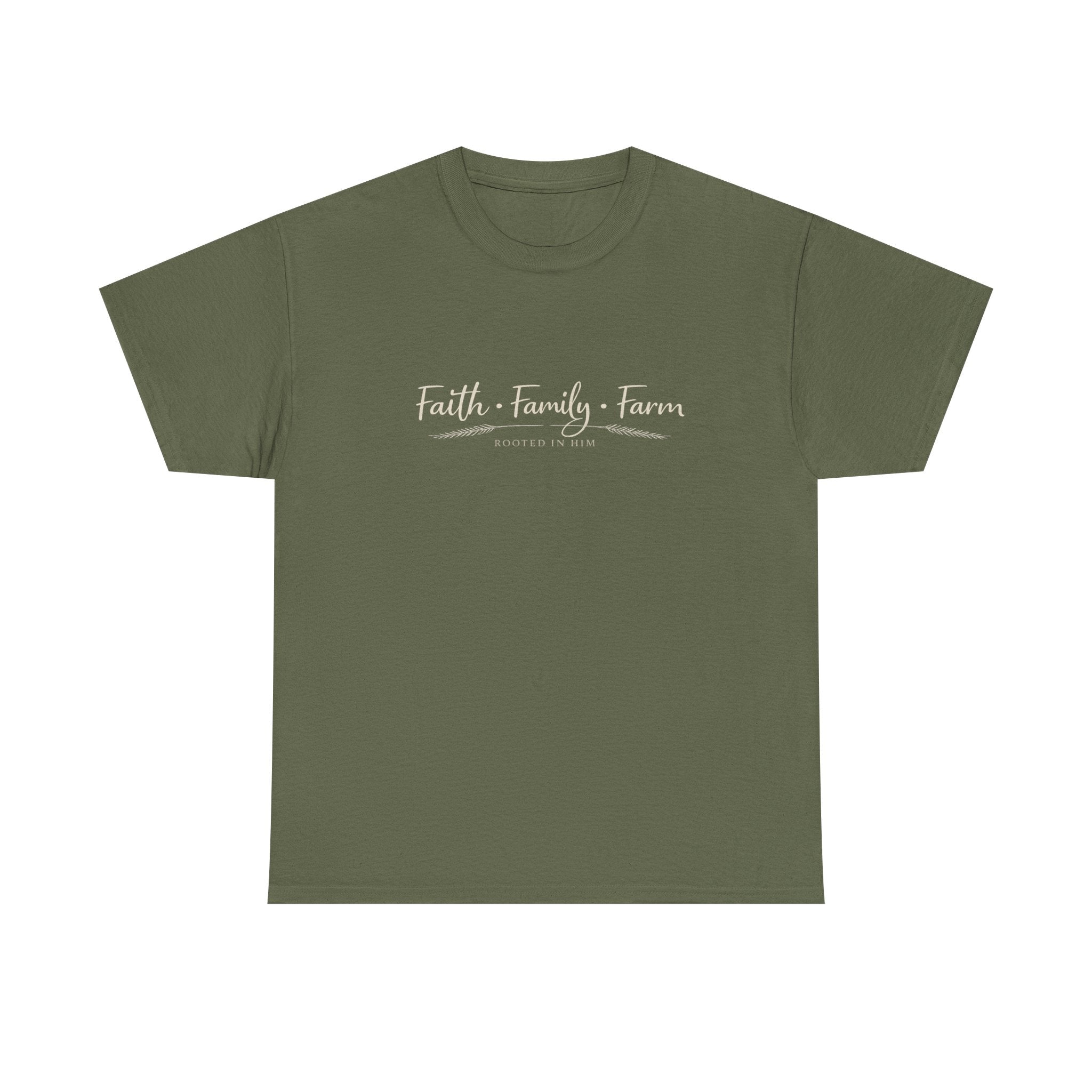 Faith Family Farm Shirt | Christian Country Tee | Rooted in Faith T-Shirt | Farm Life Apparel | Faith Based Gift for Women