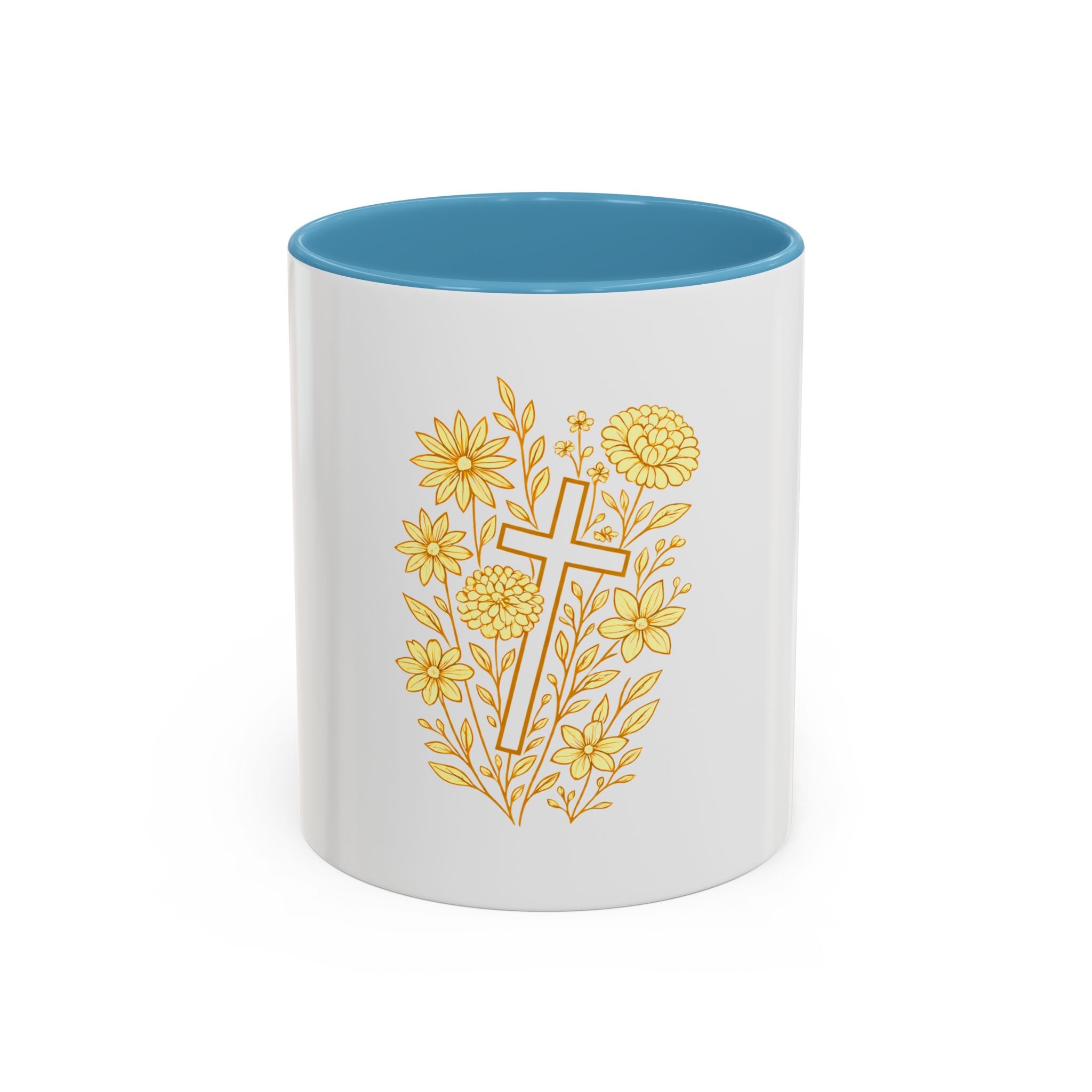 Floral Cross Christian Mug