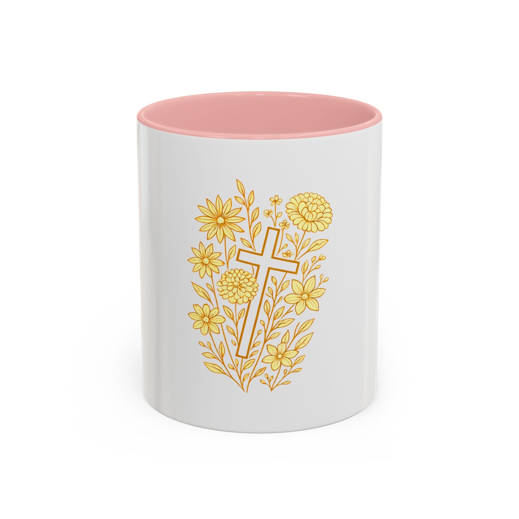 Floral Cross Christian Mug
