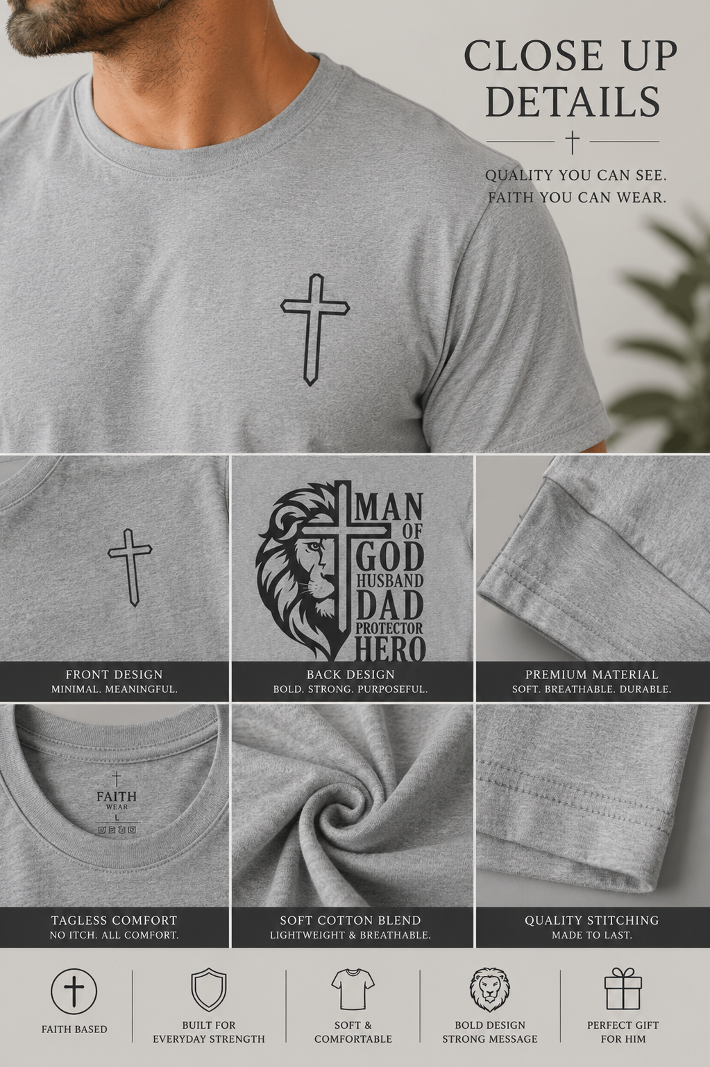 Christian Dad Shirt Man of God